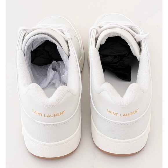 Yves Saint Laurent SL/61 Low Top Leather Sneakers YSL 41 US 11 Floor Sample $875 - Picture 4 of 12